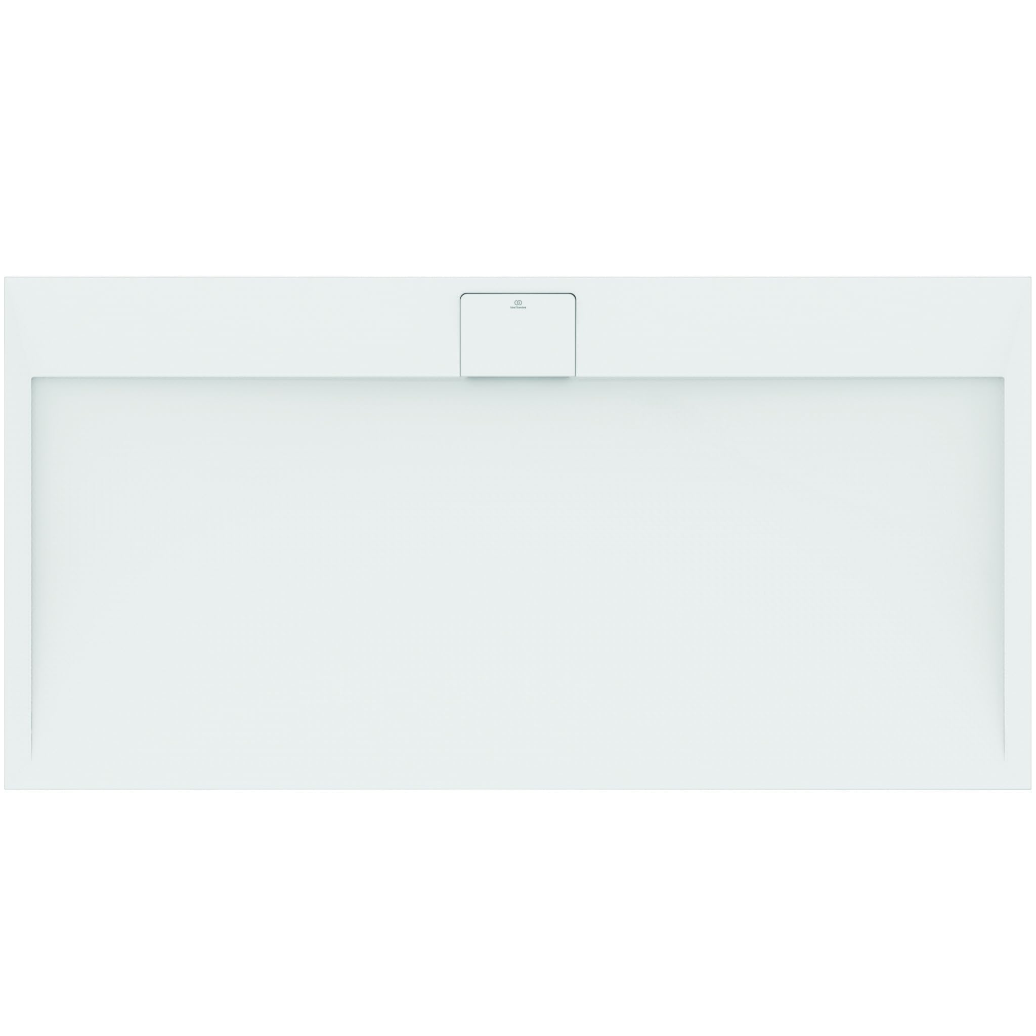 Ideal Standard - Ultra Flat S i.life, Plato de ducha rectangular 160 x 80 cm, de resina, desagüe lateral largo, acabado mate efecto piedra, blanco