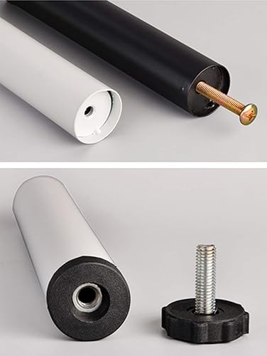 Miniatura 6 de zoele Mesa ajustable de metal, sofá, muebles, gabinete, patas, pies, soportealtura ajustable, marco de cama, soporte central de listones (1 unidad)