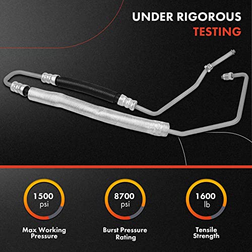 A-Premium Power Steering Pressure Hose Line Assembly Compatible with Chevrolet Corvette 2005-2013, 6.0L 6.2L 7.0L, with O-ring, Pump to Gear/Rack
