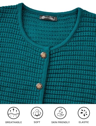 PRETTYGARDEN Women Knit Cardigan Sweaters Fall Fashion Long Sleeve Open Front Button Down Trendy Casual Jacket Winter Clothes
