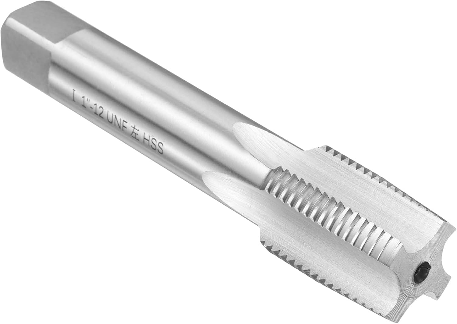 uxcell Hand Taper Tap 1"-12 UNF 2B Left Hand Thread Taper Style Taps Straight Flute Screw Tapping Threading Tool High Speed Steel HSS6542