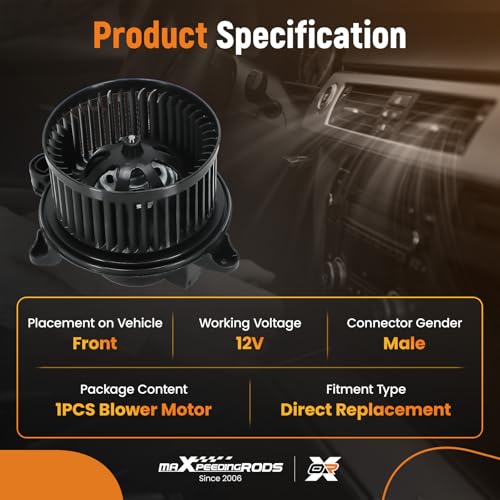 Image of maXpeedingrods AC Heater Blower Motor with Fan Cage 700288 Fits for Ford E-Transit 2022-2023 Ecosport 2018-2022 Fiesta 2011-2019 Transit 150 /250 / 350 2020# PM4063 BK2Z19805H AV1Z19805C FO3126140