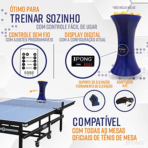 iPong V300 Table Tennis Training Robot - Serves 40mm Regulation Ping Pong Balls Automatically - Play Solo w/o Playback Mode on your Ping Pong Table - Various Models Available, Size 19 , Blue - image 7