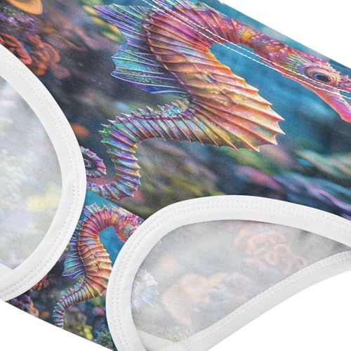 Colorful Seahorse Undersea Toddler Girls's Underwear 2T 202b87344