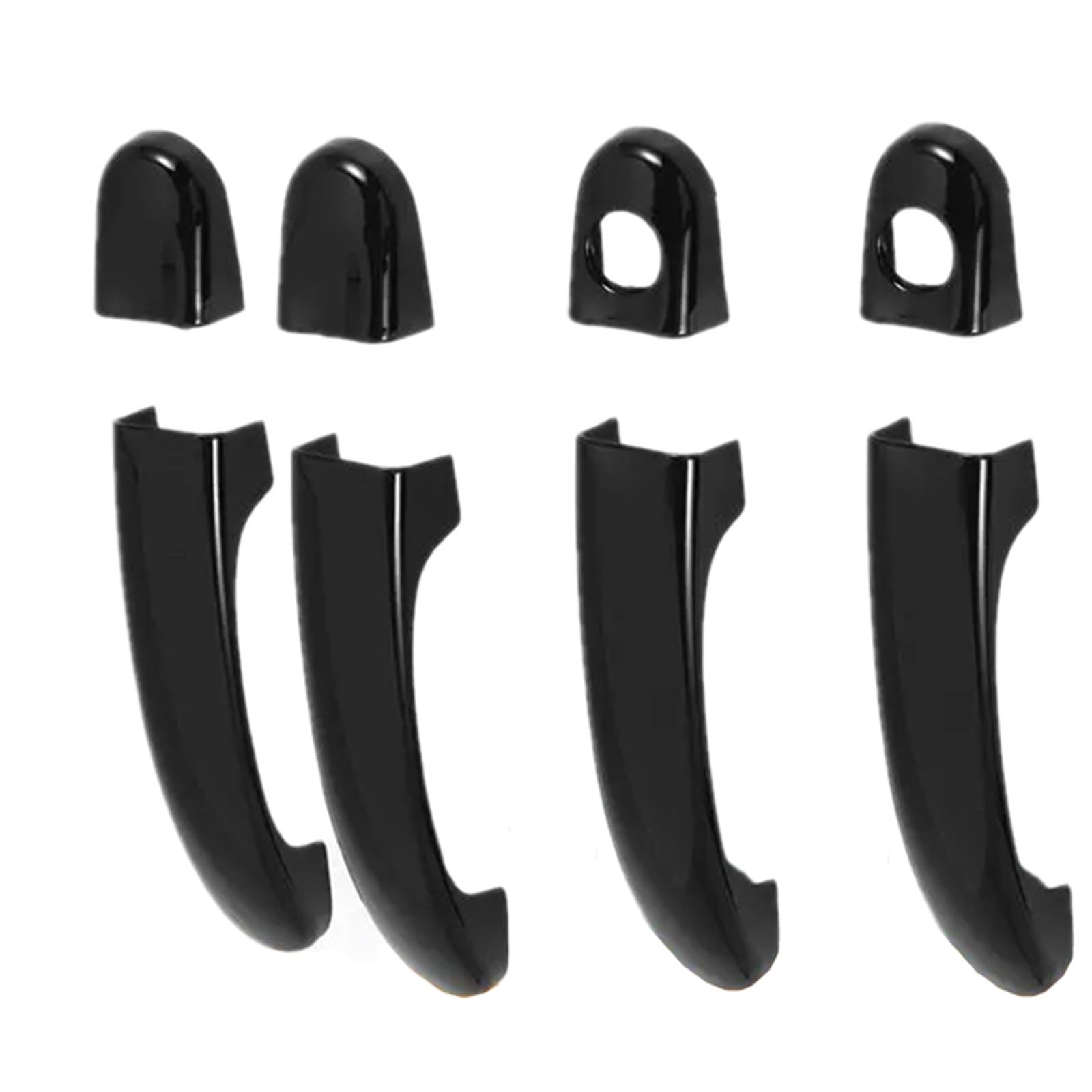 Rdwspli One Color Exterior Handle Shell Compatible With Vw For Caddy For Caravans 2004 2005 2006 2007 2008-2015 Door Handle Covers Trim Gloss Black 8Pcs Set Abs