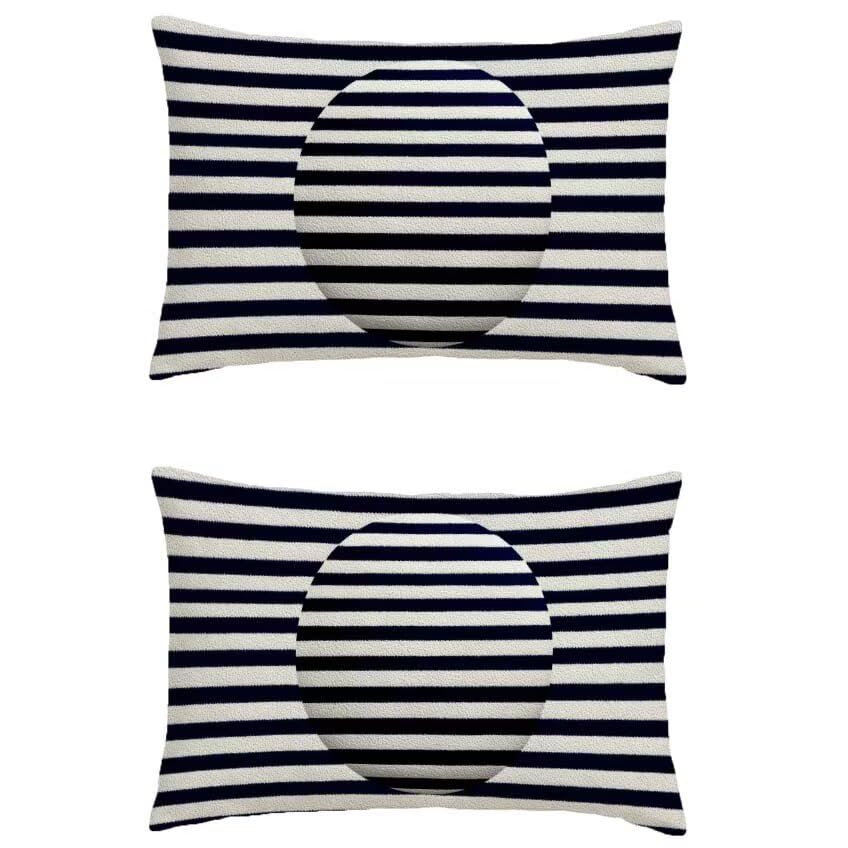 Coussin extérieur imperméable violet 60x90 lavable et résistant aux UV lot de 2