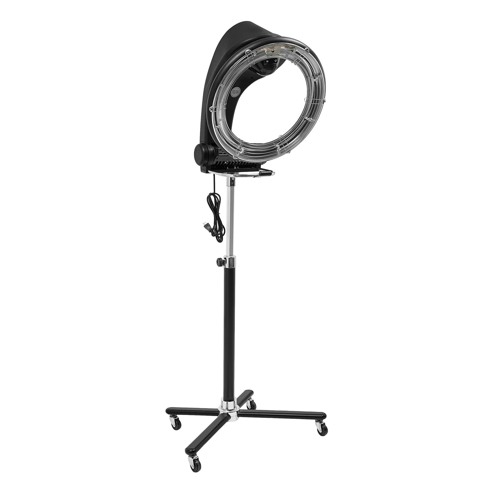 BOPRCSH Professional Salon Lamp Hair Hood Dryer, Freestanding Salon Hair Steamer Perming Drying Machine with Wheels, 360°Rotation Angle Adjustable Height Rolling Salon Accelerator for Barber Shops