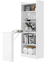 Armário multifuncional/multiuso com prateleiras e mesa retrátil com organizador Multimóveis