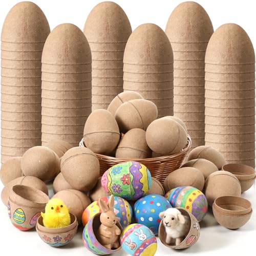 Sanwuta 36 Psc Paper Mache Easter Eggs DIY Craft Supplies