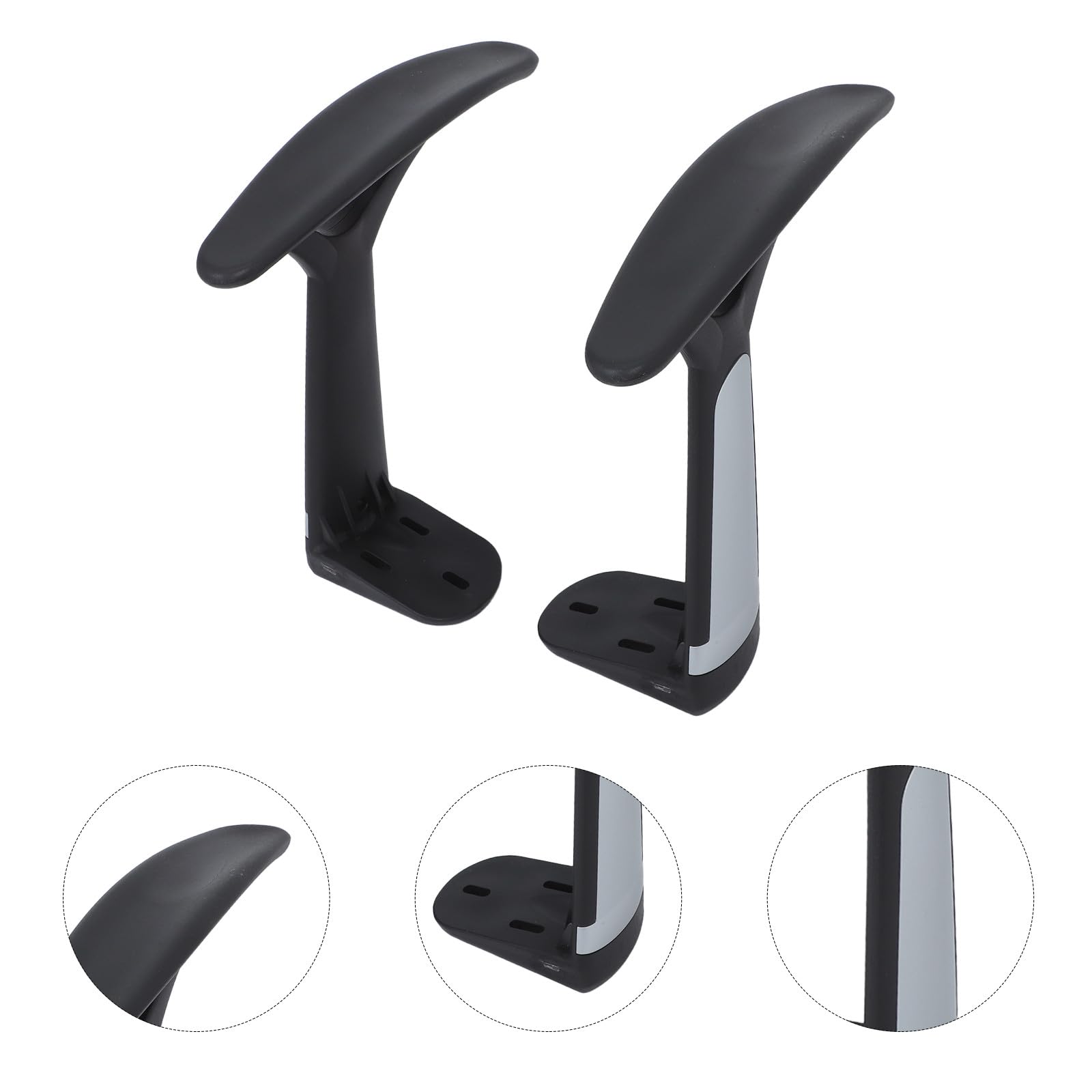 GALPADA Reposabrazos y Compatibilidad Versátil de Plástico para Silla de Oficina y Gaming, 2 Unidades Diseño Ergonómico para Largas Jornadas de Trabajo