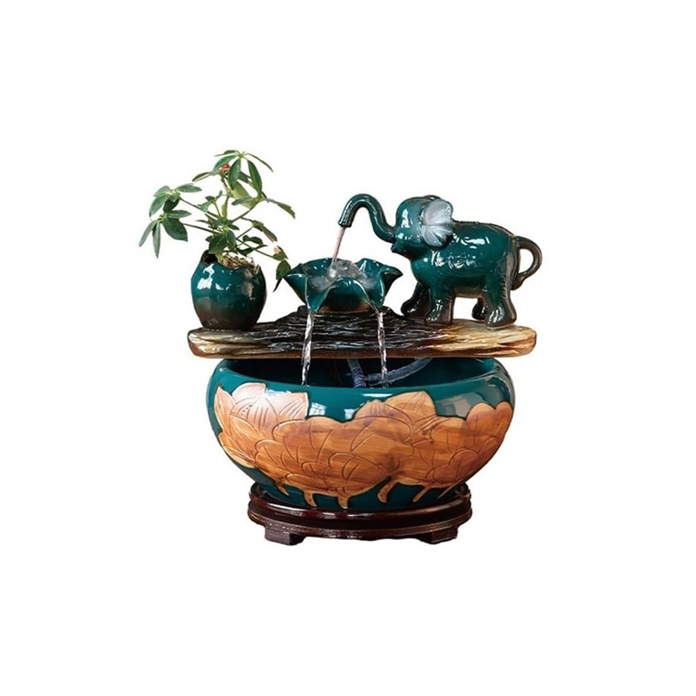 Water Feature Fountain Ceramic Modern Design Water Feature Indoor Tabletop Desktop Home Decoration Office Indoor Fountains