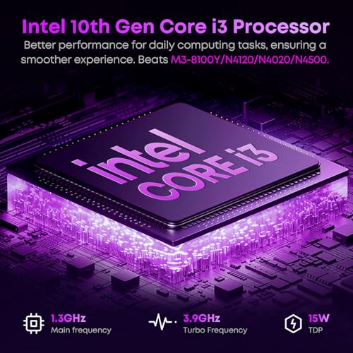 Image of CHUWI 2 in 1 Laptop Tablet, 8GB RAM 256GB SSD, Intel Core i3 (3.9GHz), Hi10 X2 Windows 11 Tablet with Magnetic Keyboard, 10.1'' HD Touchscreen Display, 5MP Camera, WiFi 6, BT 5.3