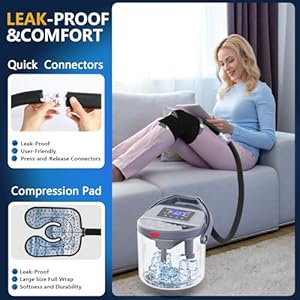 Cold Therapy Machine with Programmable Timer, Ice-Machine-for-Knee-After-Surgery, Knee Replacement Recovery Equipment, Cryotherapy Pain Relief w/Compression Pad for Shoulder, Ankle, Hip Cold Therapy Machine with Programmable Timer Ice Machine for Knee After Surgery Knee Replacement Recovery Equipment Cryotherapy Pain Relief wCompression Pad for Shoulder Ankle Hip