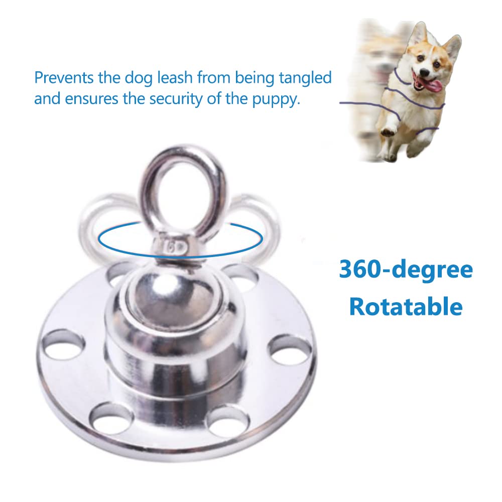 Ancoraggio Per Cani Girevole 360° | Con Bulloni E Corda | Per Esterno - Foto 8