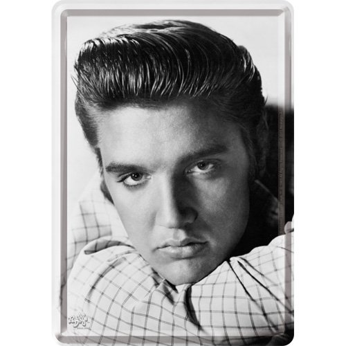 Nostalgic Art Plaque en Metal 10 x 14 cm - Elvis - Portrait