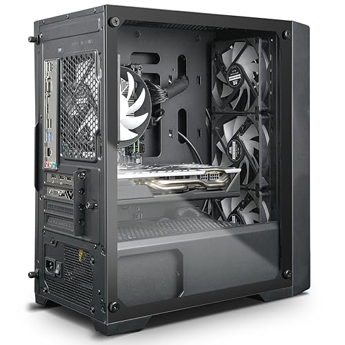 Image of Gaming Desktop PC, Intel 12th Gen up to 4.30 GHz, AMD Radeon RX 580 8G GDDR5, 16GB DDR5 4800 MHz RAM, 1TB M.2 NVME SSD, Windows 11 Pro, WiFi, Bluetooth 5.0, VR Ready,RGB Fans x4