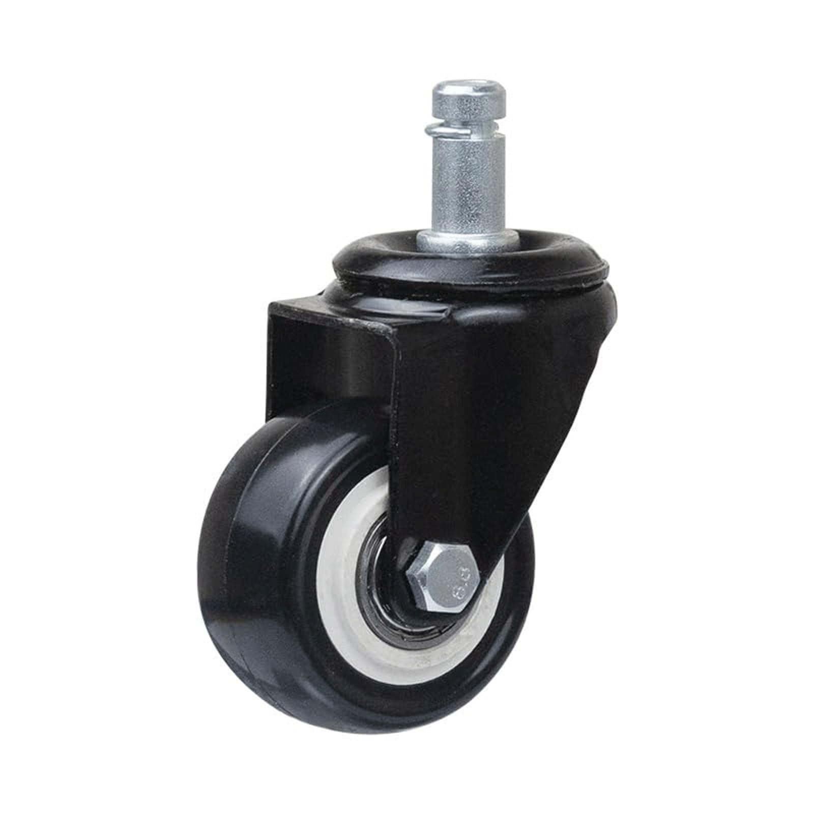 Heavy Duty Castor Silent Single Grip Ring Stem Swivel Caster Wheel,Hard PU