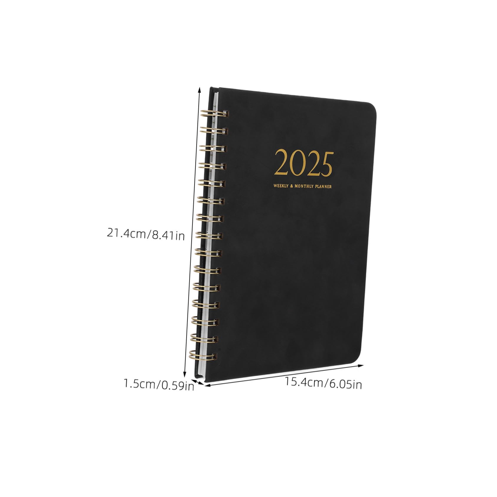Wochenplaner mit Pu leder Softcover Spiralbindung Monatsregister Robustes Papier Kompakt und Stilvoll für Schule Arbeit und Budgetorganisation