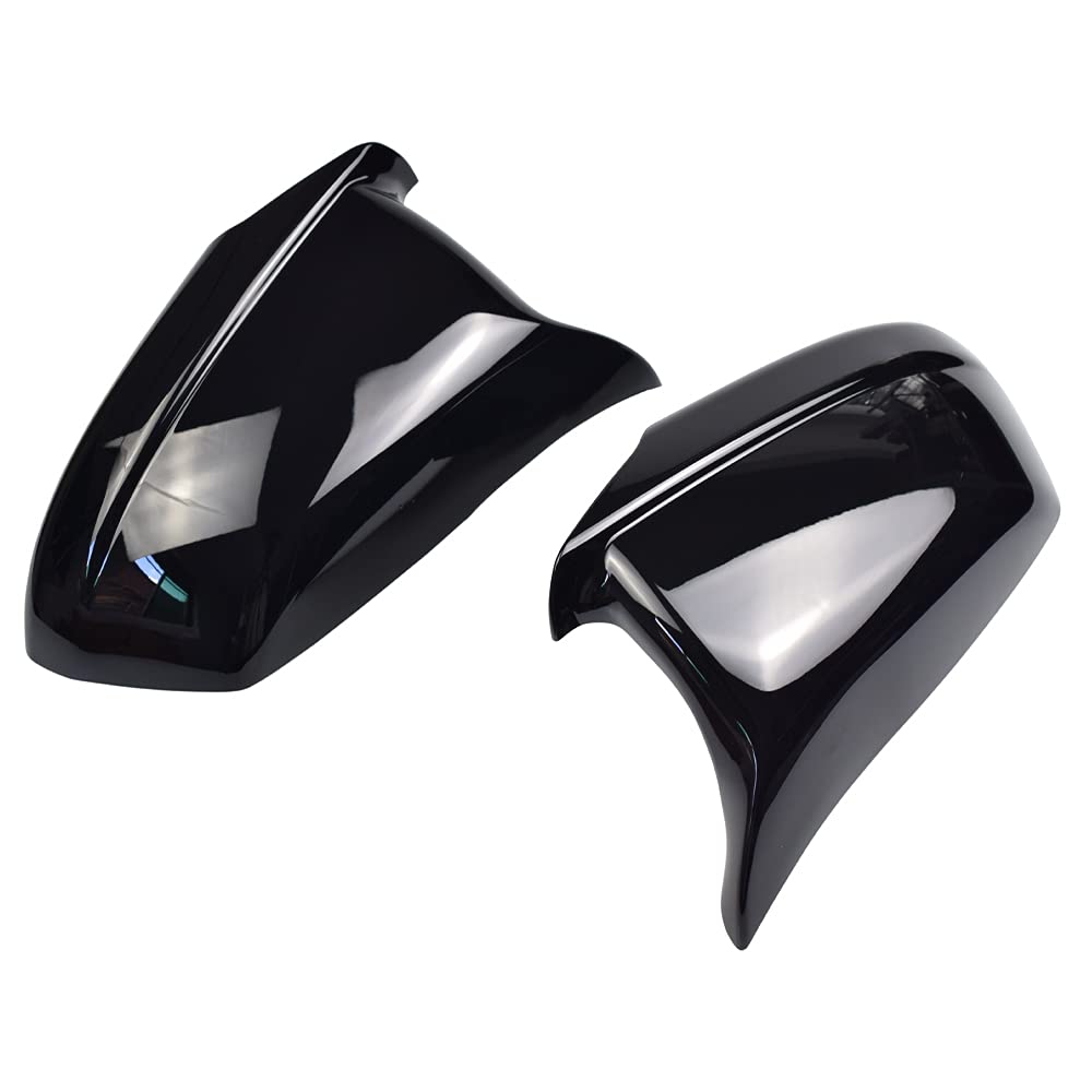 Calotta Specchio Retrovisore a Sinistra Destra Coperchi a specchio laterale per B-MW Serie 5 F10 F11 F18 Pre-Lci 2011 2012 2013 (Nero Brillante)