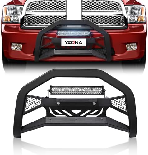 SUORTO Bull Bar With Skid Plate & Light Mount – Compatible With 2015-2022 Chevy Colorado & GMC Canyon