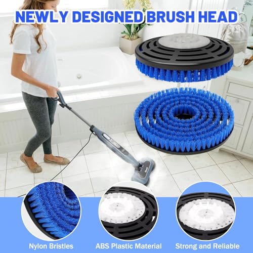 Image of New Upgrade Replacement Brush Heads for Shark S7000 /S7001 /S7005 /S7201 /S7000AMZ /S8000 /S8001 /S8201 Steam Mop Pad, Professional Cleaning and Polishing, Deep Cleaning Hard Floors-2 Pack