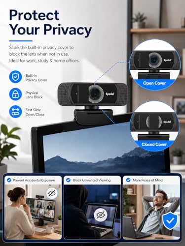 Hyphoon 1080P Webcam with Microphone for Laptop and Desktop - image 4