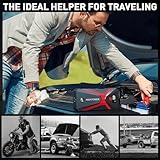 NHOWIN Jump Starter Power Pack, 4-IN-1 Car Battery Booster (Up to 8.5L Gas or 5.0L Diesel Engine) with Leads, Portable Car Jump Starter Power Bank with USB Fast-Charging Port and LED Flashlight - Image 8