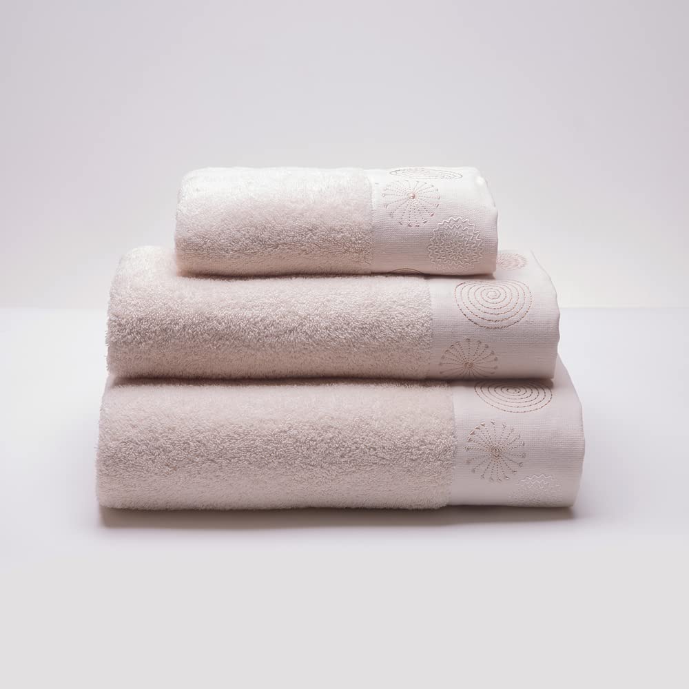 Sancarlos AREL Shower Towel, 100% Cotton, Cream, Size 70 x 140 cm