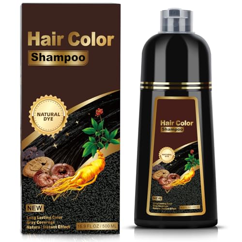 Dark Wine Red Hair Dye Shampoo 3-in-1 Herbal Color