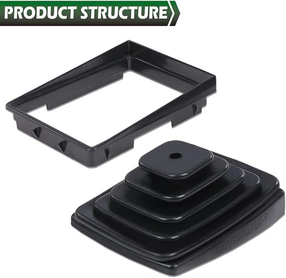GRAND ORANGE Shifter Boot and Retainer Bezel Kit Compatible with Jeep TJ Wrangler 1997 1998 1999 2000 2001 2002 2003 2004, 53000056 52078558, Transmission Shift Bezel Boot Kit
