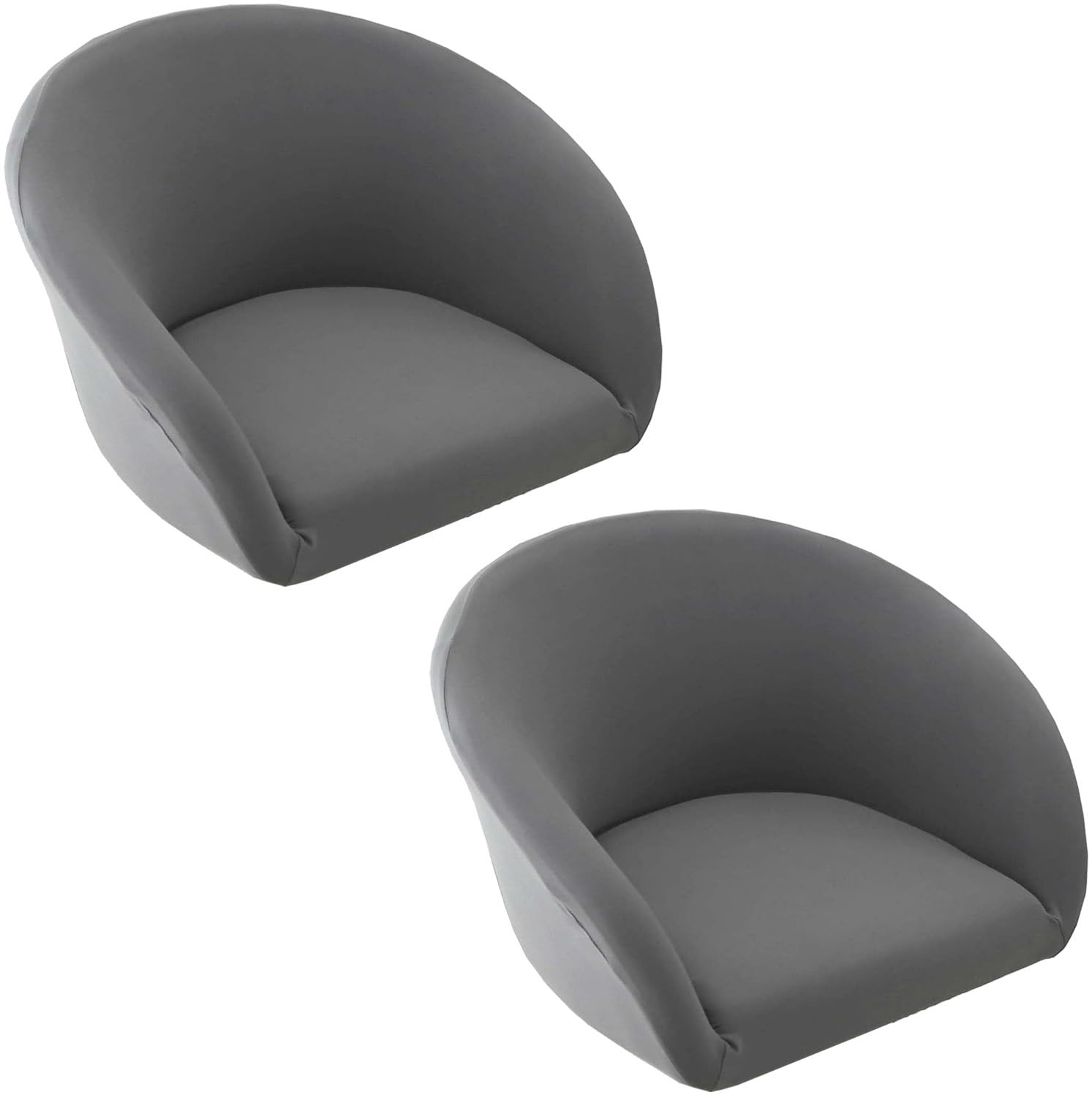 seokor 1/2/4 Piezas Fundas de Silla Comedor con Brazos, Fundas para Taburetes de Bar con Respaldo Redonda, Cubiertas para Sillas de Bar Giratoria para Salón Oficina Cocina Decor Hogar(B5,2PCS)