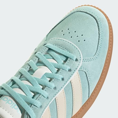 Image of adidas Women's Breaknet Sleek Shoes, Semi Flash Aqua Wonder White Core White, 10