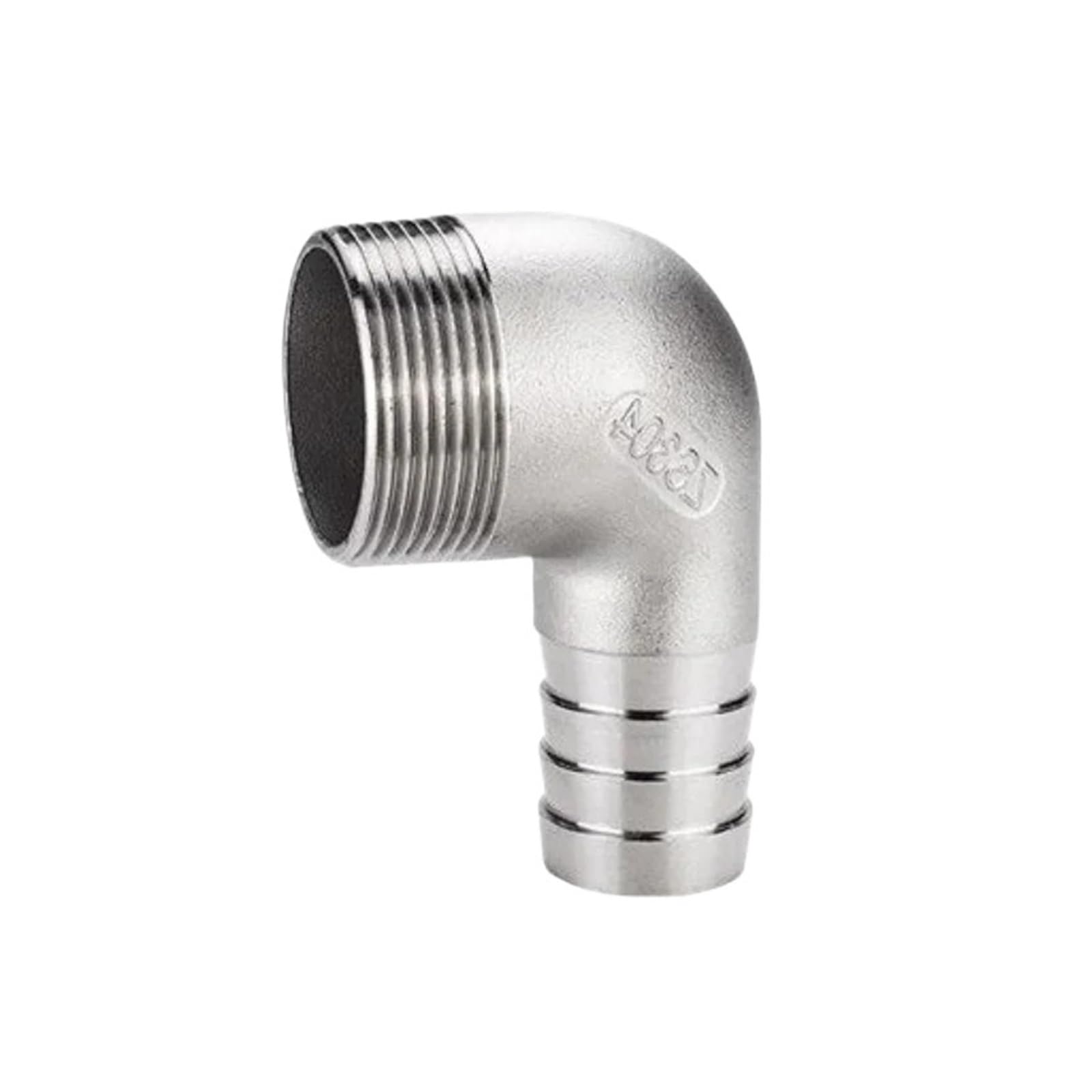 Adaptador Manguera Ducha 1/8 "1/4" 3/8 "1/2" 3/4 "Macho 6mm 8mm 10mm 12mm Espiga for Manguera Codo 90 Grados 304 Conector Macho de Montaje tubería Acero Inoxidable | 32mm Hose,1"