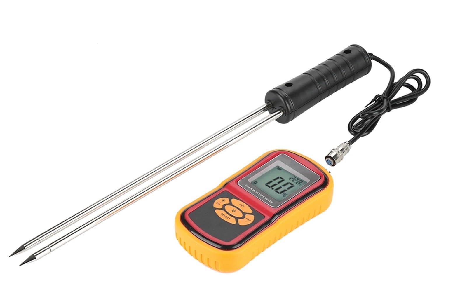 Portable Digital LCD Grain Moisture Temperature Meter for Wheat Rice Corn Bean Digital Moisture Meter LCD Moisture Meter High Sensitivity