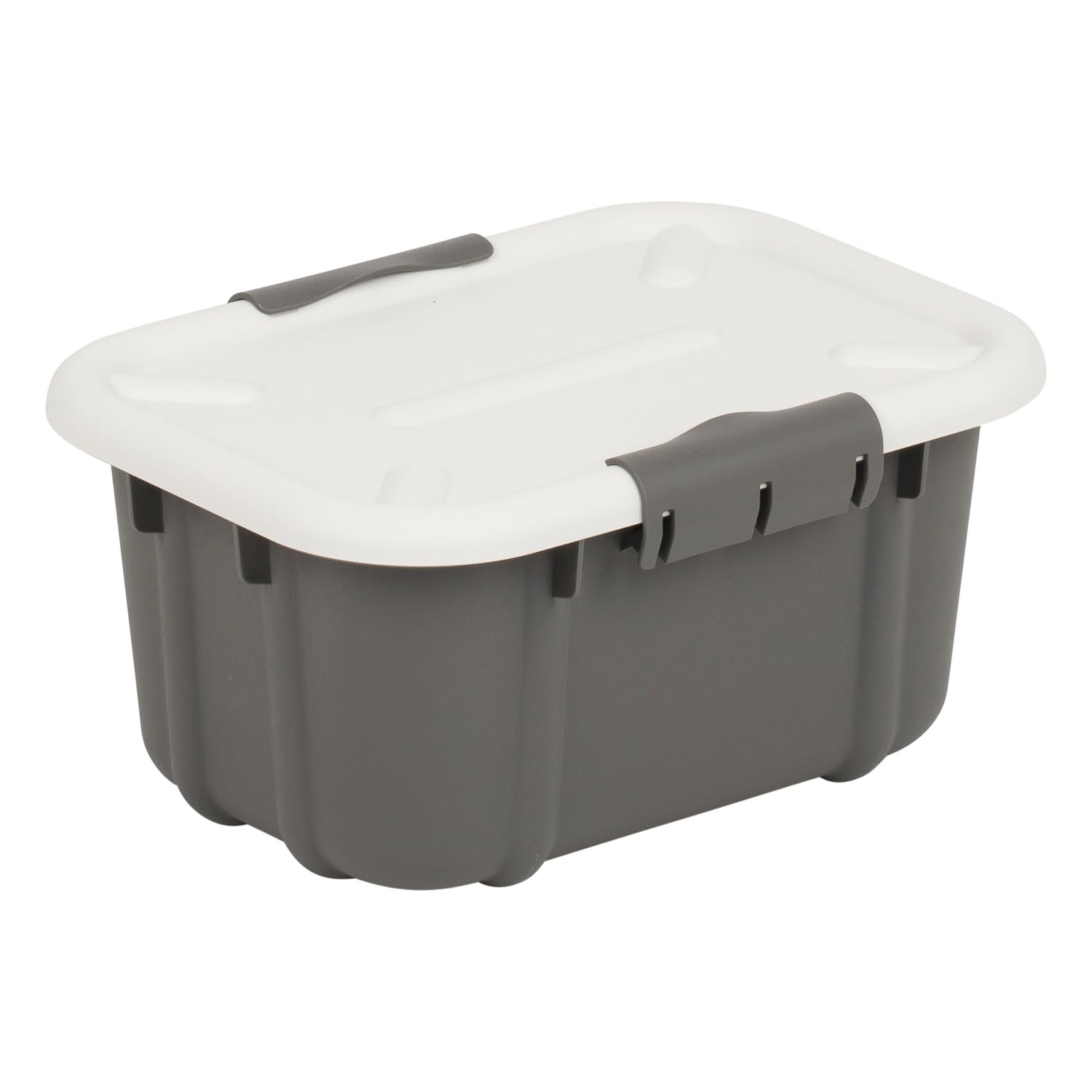 BranQ Velur storage container with lid and wheels (Dark grey, 3.6L)
