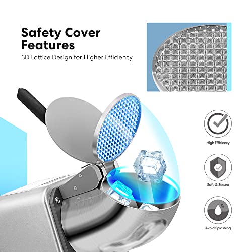 Vivohome Electric Dual Blades Ice Crusher Shaver Snow Cone Maker Machine Silver 143Lbs/Hr With Ice Pick For Home And Commercial Use #TOP3