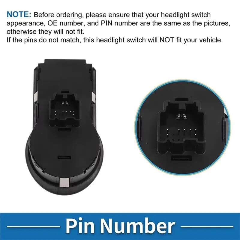 Interruptor de palanca de faros delanteros para reparar fallos de luces en Camaro 2