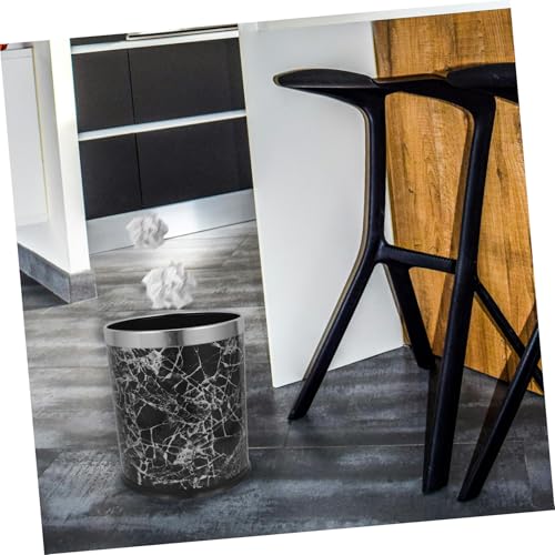 Caneca de basura rectangular 10L color negro miniatura 7