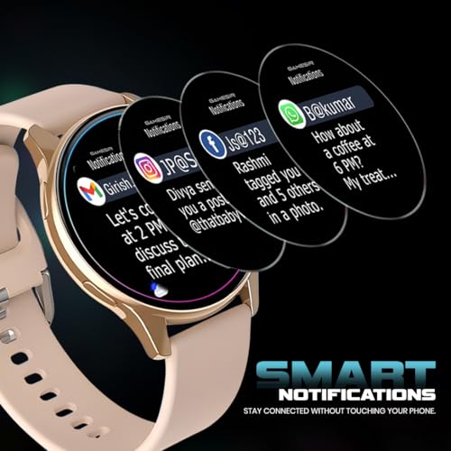 Image of GameSir Evo Vista Smartwatch, 1.39 inch HD Round Display, Bluetooth Calling, Heart Rate & SPO₂, 100+ Sports Modes, IP67, Long Battery Life for Men & Women (Pink)