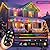 iBaycon Smart C9 Christmas Lights, 100 LED 65FT Bluetooth Outdoor Light String, APP Remote Controlled, Music Sync Color Changing RGB Connectable Christmas Lights for Tree House Eaves Roof Decorations