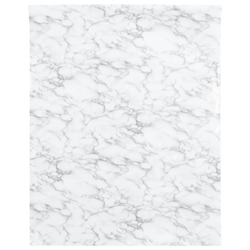vidaXL Samoprzylepna okleina meblowa, marmurowa biel, 90x500 cm, PVC