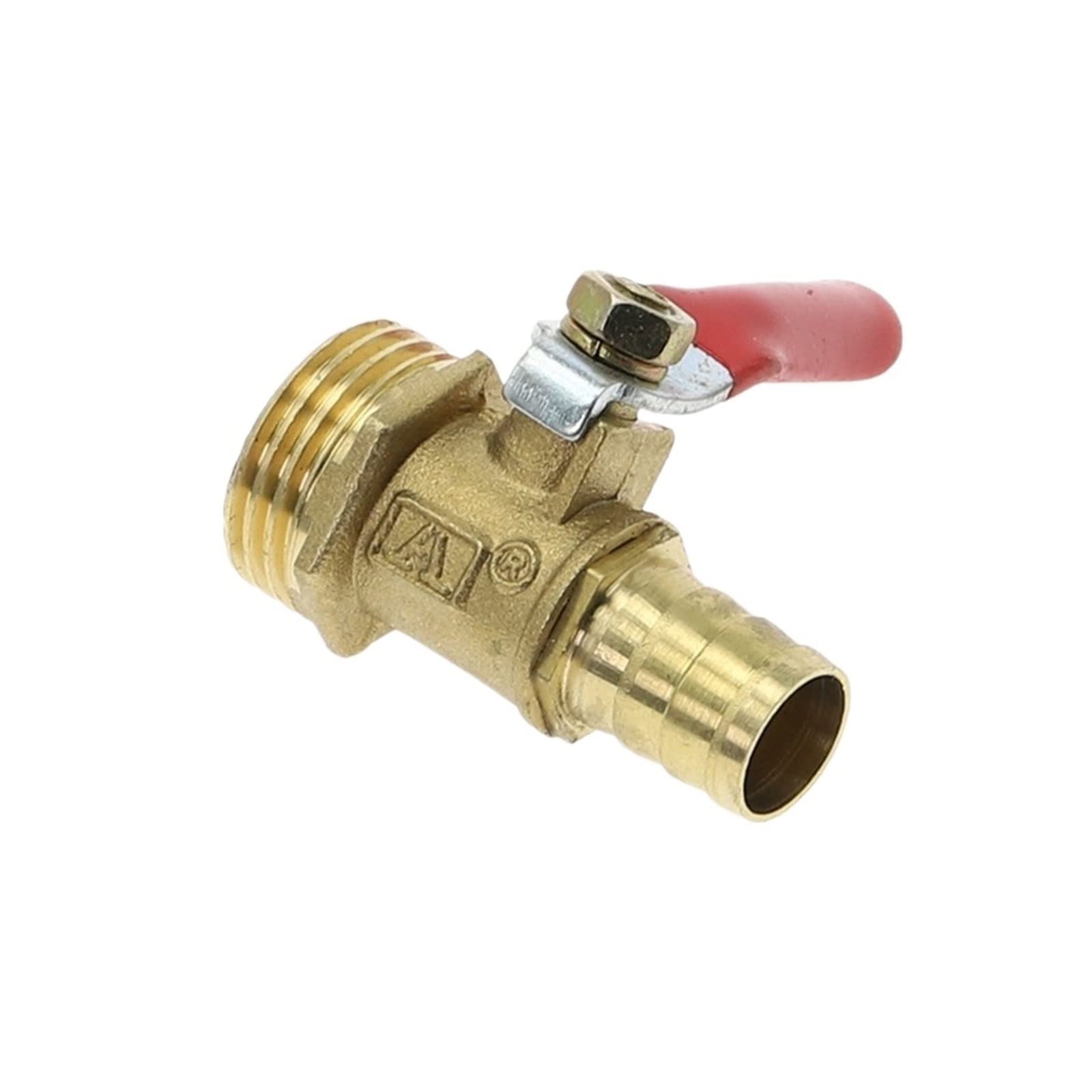 Hijymnzpq Men's 3/8 Brass Barbed Ball Valve Hose Barb Thread Connector Joint Copper Pipe Fitting Coupler Adapter Leak-Proof Water-Saving(",8Mm Hose Barb)