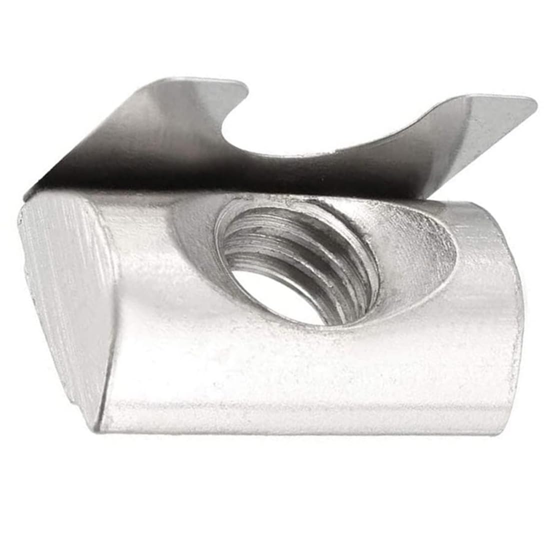 TA-VIGOR M8 Roll In Spring T Nuts Nickel Plated Carbon Steel T Slot Nuts for 3030 4040 Series Aluminium Extrusion Profiles 8mm Groove Spring Sheet T-Nut - Image 4