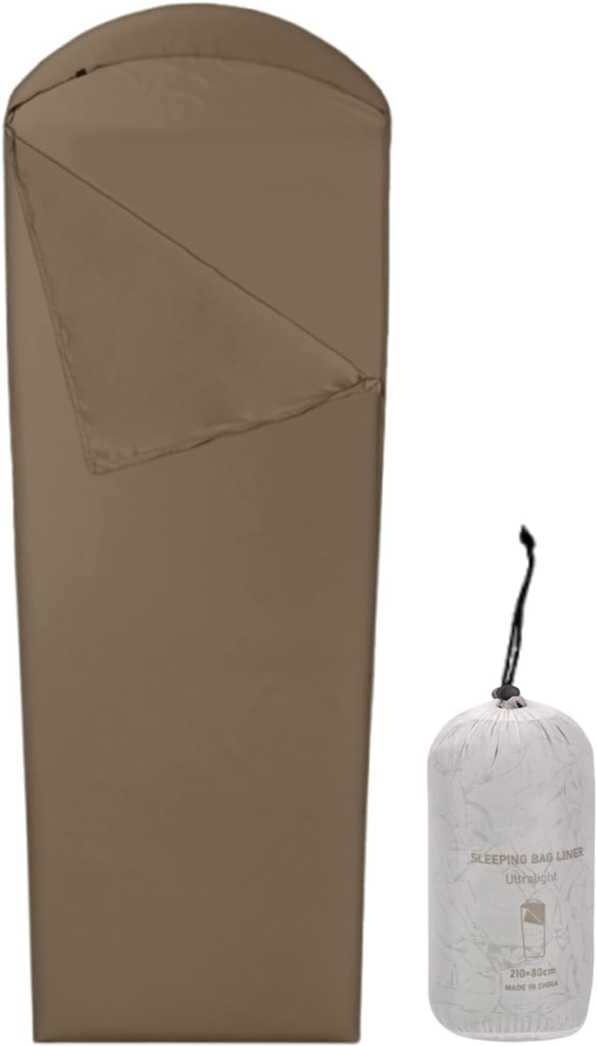 Lightweight Sleeping Bag Liners | Outdoor Adult Sleep Sack | Foldable Sleep Sack for Travelers Light Sleepers Festival Attendees Camping Hiking Mountain Climbing Summer Camp Road Trips