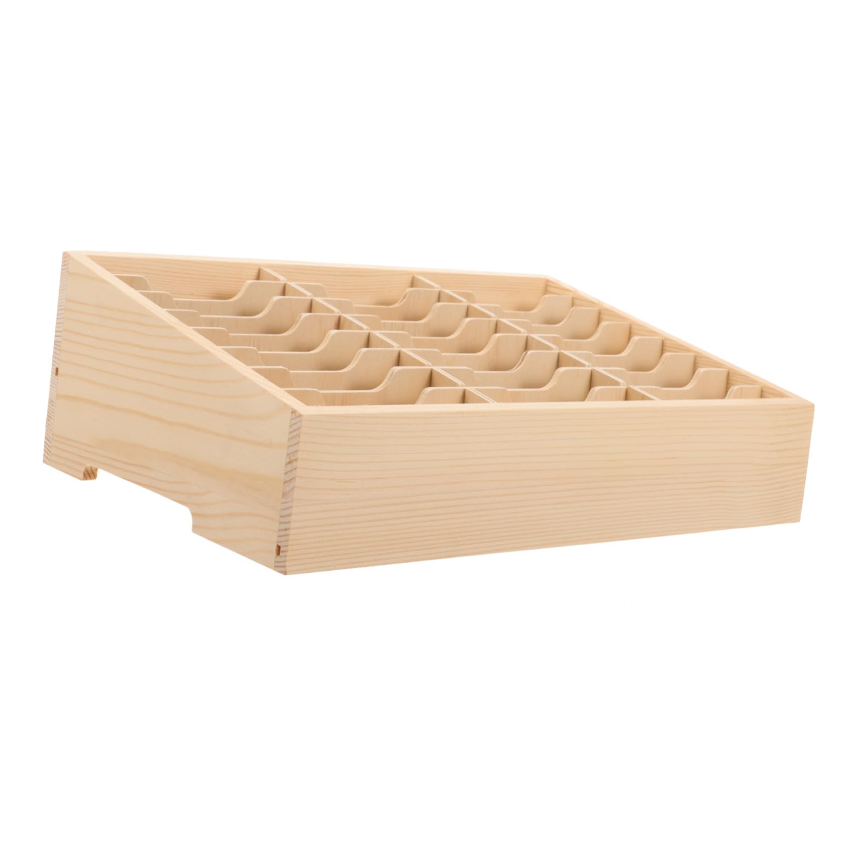 Caja Organizadora de Teléfono de Madera Khaki para Escritorio | Compartimentos Múltiples, para Aulas y Salas de Conferencia, Ordena Útiles y Pequeños Objetos Gran Capacidad