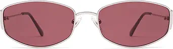 Retro Oval Sunglasses For Women Men Hexagonal Rectangle Metal Frame Sun Glasses AP3625