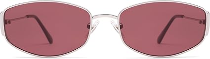 Retro Oval Sunglasses For Women Men Hexagonal Rectangle Metal Frame Sun Glasses AP3625