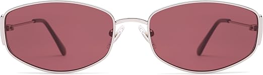 Retro Oval Sunglasses For Women Men Hexagonal Rectangle Metal Frame Sun Glasses AP3625