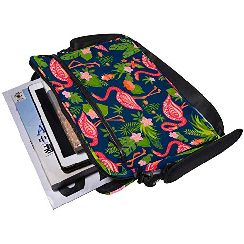 Maletín para portátil 14"-15.4" tipo bandolera crossbody con estampado tropical 5