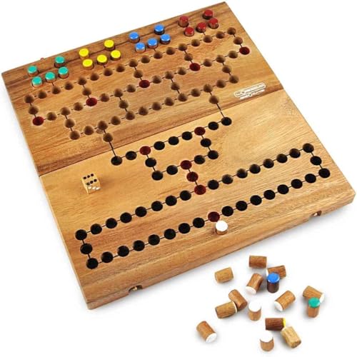 Logica Spiele Art. Malefiz - Brettspiel aus Holz - Strategiespiel für 2/4...